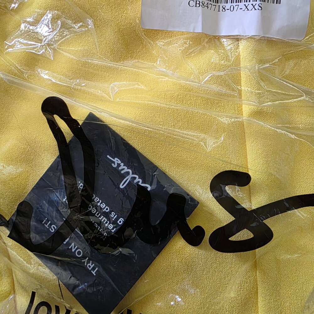 Lulus Social Sensation Light Yellow Square Neck Mini Bodycon Dress - Size XXS - Picture 8 of 9